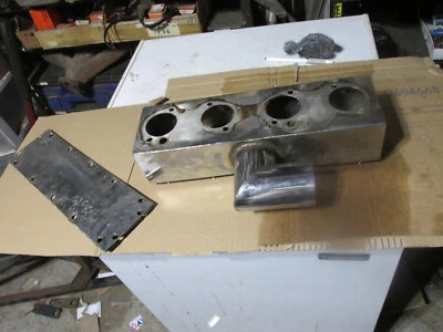 TRIUMPH TR7  DUAL WEBER side draft air intake manifold - Image 1 of 3