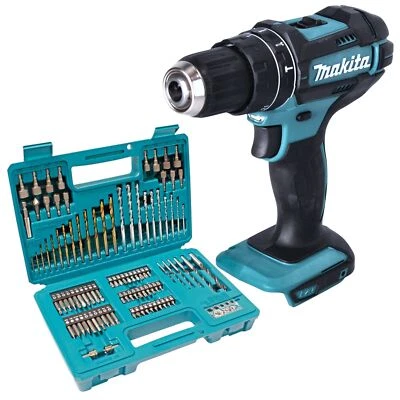 Makita DHP 482 Z Akku Schlagbohrschrauber 18 V 62 Nm + 102 tlg. Bit Bohrer Set - Bild 1 von 4