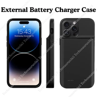 Funda Batería Para iPhone XR 11 12 13 14 15 16 Banco de Alimentación Carga Cargador Cubierta Foto 1 de 4