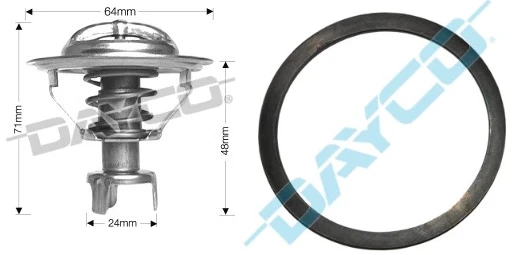 Dayco Thermostat + Gasket FOR Nissan 300ZX 3.0L V6 VG30DE VG30DET VG30DETT - Image 1 of 1
