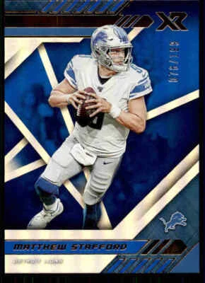 2018 Panini XR #64 Matthew Stafford #/199 Blue - Image 1 of 2