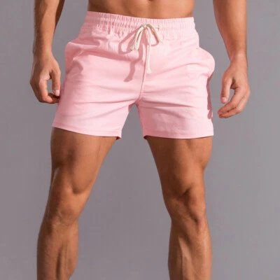 Nuevos Pantalones Cortos Para Hombre Algodón Talla Grande Pantalones Deportivos Vacaciones Playa Pantalones Foto 1 de 4