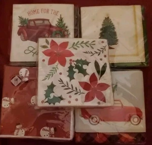 Paper Napkins - Huge Lot of New Cocktail-sized. Christmas. Decoupage. 348 Count - Picture 1 of 15