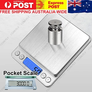 3kg 0.1g Digital Pocket Scale jewellery milligram micro mg weighting kichen DF - Picture 1 of 9