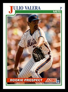 1991 Score Julio Valera RC Rookie Prospect New York Mets #353 Centered Mint
