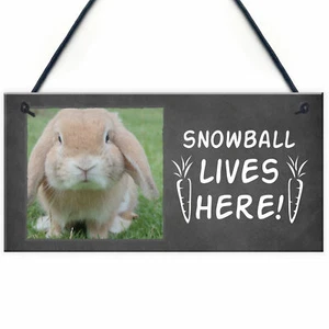 Novelty Sign For Rabbit PERSONALISED Bunny Sign Hutch Sign Home Decor Plaque - Picture 1 of 9