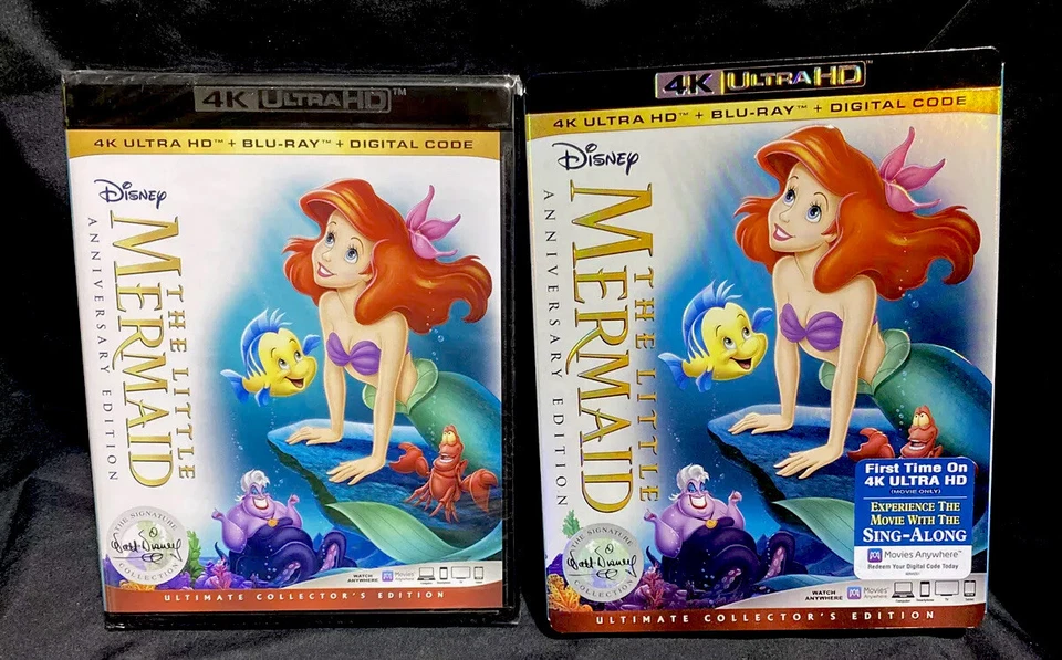 Disney The Little Mermaid Ariel 4K Ultra HD + Blu-ray + Digital W/ Slipcover New - Image 1 of 2