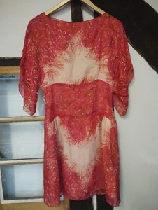 Vintage Anna Sui Pure Silk Designer Dress 10-12 - Picture 1 of 5