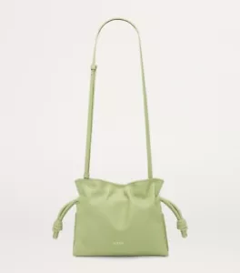 (NO CUSTOMS TAX) LOEWE Mini Flamenco pear green leather shoulder bag authentic - Picture 1 of 21