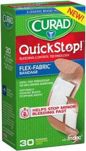 Curad Qck Stop BLD Band a Größe 30Ct Curad Quick Stop Blutkontrollverbände - Bild 1 von 2