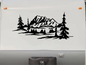 Casa rodante cámper cámper Mountains Trees calcomanías de repuesto grandes hasta 60""L x 28"" de alto - Imagen 1 de 12
