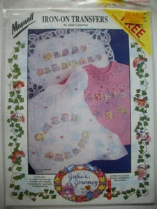 Flowers and cute animals alphabet letters Numbers Iron-on Fabric Transfer sheets - Picture 1 of 2