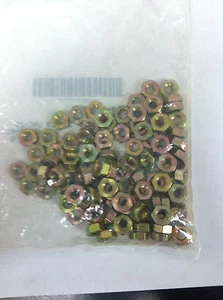 Lot of 100 1/4-20 Grade B Finish Hex Nut Yellow Zinc Coarse 5310-00-208-3767 - Picture 1 of 2