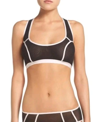 COSABELLA -Metropolis Racerback Malla Bralette (Negro/Lirio Rosa)-M Foto 1 de 4