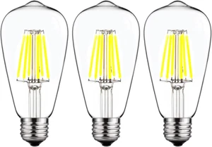 12V Edison Bulb 6W E26 12V LED Bulb Daylight 6000K 60W Equivalent, AC/DC 12V 24V - Picture 1 of 12