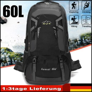 60L Herren Damen Rucksack Groß Wasserdicht Wanderrucksack Trekking Reiserucksack - Bild 1 von 24