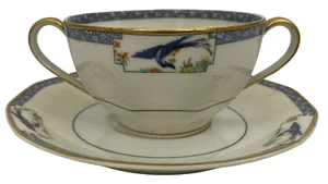 Taza y platillo calcuta Theodore Haviland Limoges - floral multicolor - Imagen 1 de 4