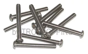 10-SS M6-1.0 X 50MM BH BOTÓN TAPA CABEZAL ACERO INOXIDABLE MÁQUINA MÉTRICA TORNILLOS 6MM - Imagen 1 de 1