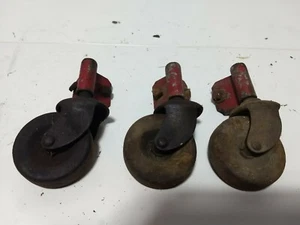 Oldtimer Ganzstahl Kugellager Räder mit Außeneckenaufnahme rostig Industrie - Bild 1 von 5