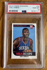 2014 Panini Basketball Sticker #52 “Joel Embiid” Rookie ( PSA 10! ) “MVP!”