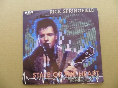 Rick Springfield – State Of The Heart - 1985 - RCA PB-14120 7" Single VG+/VG+ - Image 1 of 4