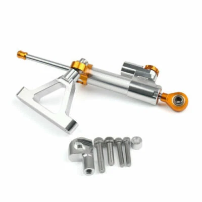 Motorcycle Steering Damper Stabilizer For Kawasaki ZX6R 2007-2008 Silver — 第 1/4 张图片