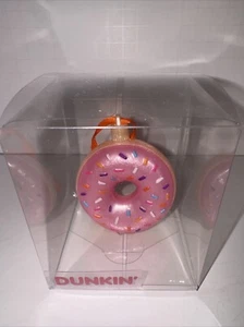 Nuevo Dunkin Donuts 2024 Adorno de Navidad Rosa Donut con Salpicaduras de Colores - Imagen 1 de 4