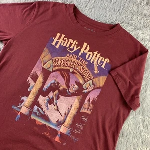 Harry Potter Shirt Jugend groß weinrot Zauberstein Buchcover Philosophen - Bild 1 von 8