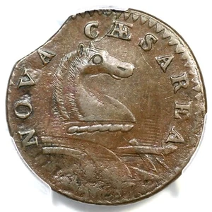 1787 M 46-e R-1 PCGS AU 55 Clipped New Jersey Colonial Coin - Picture 1 of 3
