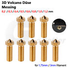 0.2-1.2mm V6 Brass Volcano Extruder Nozzle 3D Printer M6 for 1.75mm 3mm Filament