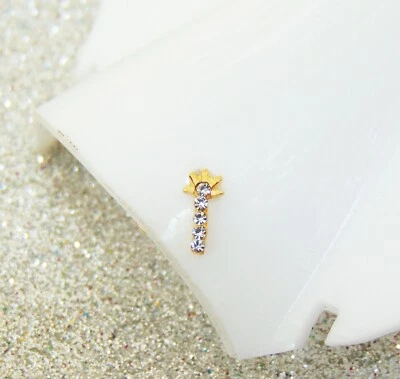 Anillo con tachuelas enchapado en oro de 22k del sur de la India para mujer regalo de boda joyería Foto 1 de 4