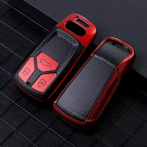 Funda protectora con llave remota para Audi A5 A7 A8 Q3 Q5 Q7 A6 C5 C6 RS SLINE TT SQ *ROJO* - Imagen 1 de 12