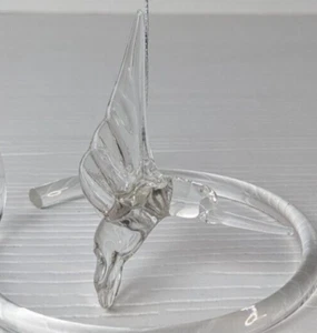 vintage Silvestri glass ornament lace body HUMMBING BIRD christmas FLAWED? - Picture 1 of 7