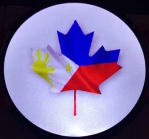 Philippine Maple Leaf Light Up Decal Backlit LED Motion Sensing Decal - Picture 1 of 3