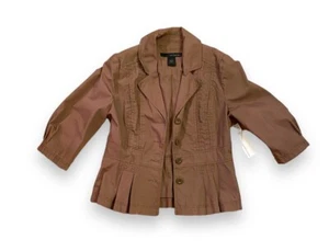 Calvin Klein Jeans Jacke Damen Gr. Large Baumwolle Classic Lila Plissee " - Bild 1 von 6