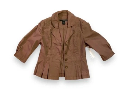 Calvin Klein Jeans Chaqueta Mujer’s Talla Grande Algodón Clásico Morado Plisado Foto 1 de 4