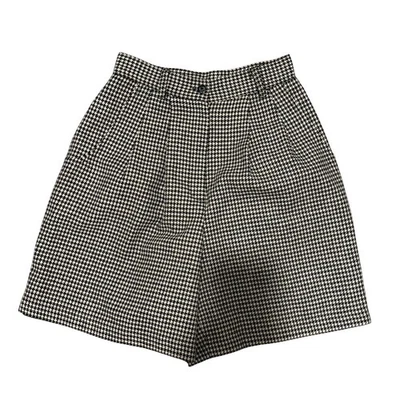Savannah винтажный гончая шерстяная смесь шорты женщин 4P черный белый опрятный шик - Изображение 1 из 4