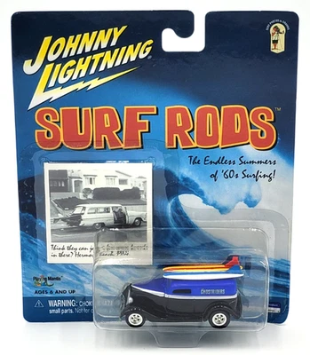 2001 Johnny Lightning Surf Rods The Ghostriders with Hermosa Beach 1964 Card - Image 1 of 4
