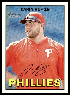 Darin Ruf 2016 Topps Heritage #47 Philadelphia Phillies 27007 Baseball Card - Image 1 of 2