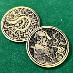 Marcatore palline da golf unico irreale | FANTASY COIN metallo nuovo! 1,5" - Foto 1 di 4