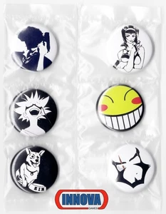 Cowboy Bebop Anime 1 inch Button Set - x6 - Ed Ein Jet Spike Faye - Picture 1 of 2