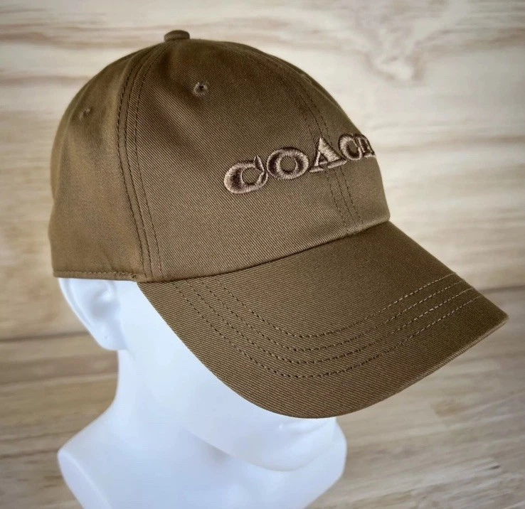COACH Women's Embroidered Baseball Hat Cap Light Saddle Brown Adjustable