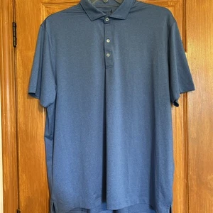 Johnnie O Poloshirt Herren XL Blau Geometrisch Kurzarm Golf Performance - Bild 1 von 5
