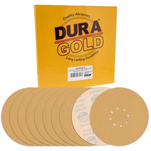 10 - 9" Drywall Sanding Discs, 80 Grit - 8 Hole Pattern Hook & Loop Sandpaper - Picture 1 of 5