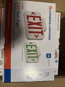 Lithonia Lighting - EXRG M6 - Contractor Select LED White Exit Sign RED/GREEN - Picture 1 of 3