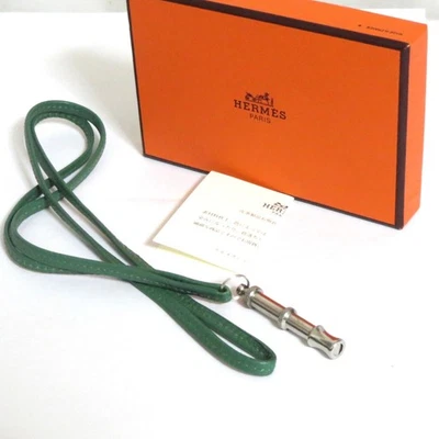 Auténtico Collar Gargantilla Hermes Metal Sifflet Chiffre Verde Silbato Perro en Caja Franco Foto 1 de 4