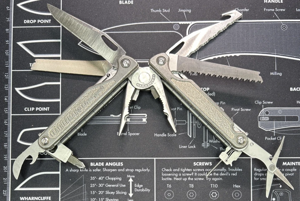 Leatherman Charge S30V Cap Crimper Multi-Tool Titanium Damaged READ USED BOD0208 - Image 1 of 4