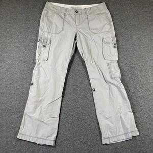 Y2K Old Navy Cargo Parachute Pants Womens Regular 14 Gray - Picture 1 of 15