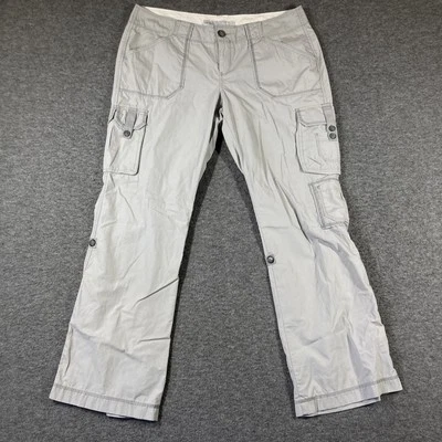Y2K Old Navy Cargo Parachute Pants Womens Regular 14 Gray - Image 1 of 4