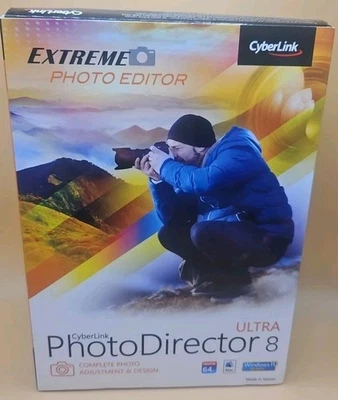 New CYBERLINK PHOTO DIRECTOR 8 ULTRA FOR WINDOWS AND MAC Box 2016 with code - Image 1 of 3